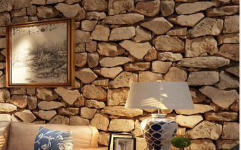 Decorative wallpaper interior